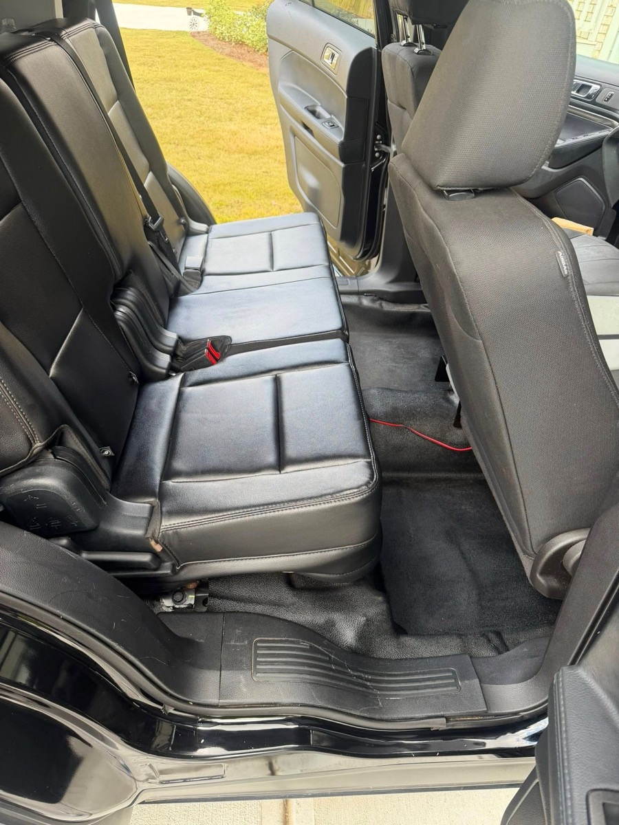 Spotless back seat after upholstery cleaning